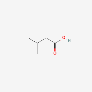2D Lewis structure of isovaleric acid