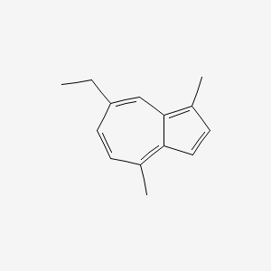 2D Lewis structure of chamazulene