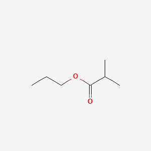 2D Lewis structure of propyl isobutyrate