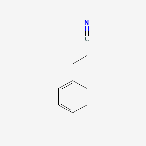 2D Lewis structure of 3-phenylpropanenitrile