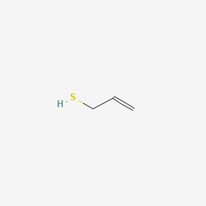 2D Lewis structure of allyl mercaptan