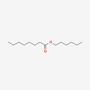 2D Lewis structure of hexyl octanoate