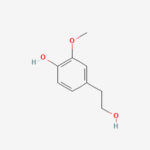 2D Lewis structure of homovanillyl alcohol