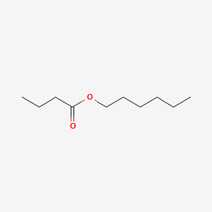 2D Lewis structure of hexyl butyrate