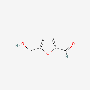 2D Lewis structure of 5-hydroxymethylfurfural
