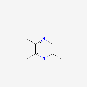 2D Lewis structure of 2-ethyl-3,5-dimethylpyrazine