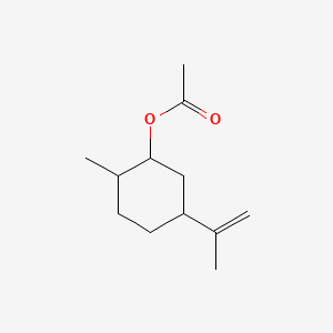 2D Lewis structure of dihydrocarvyl acetate
