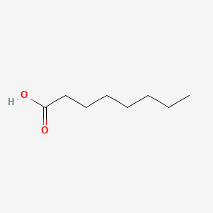 2D Lewis structure of octanoic acid