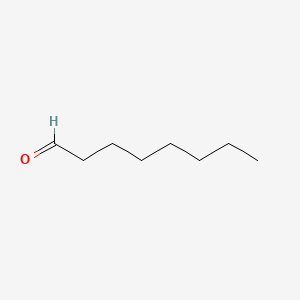 2D Lewis structure of octanal