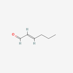 2D Lewis structure of 2-hexenal