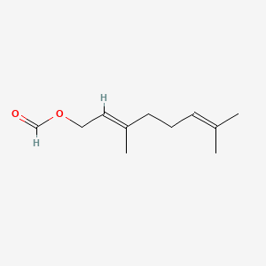 2D Lewis structure of geranyl formate
