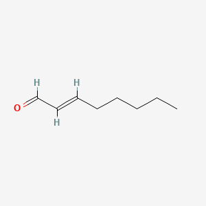 2D Lewis structure of 2-octenal