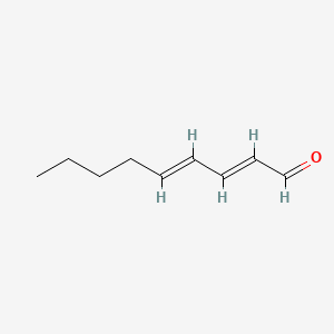 2D Lewis structure of trans,trans-2,4-nonadienal