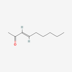 2D Lewis structure of 3-nonen-2-one
