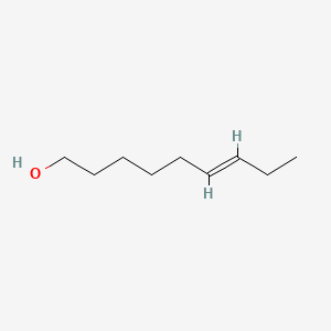 2D Lewis structure of 6-nonen-1-ol