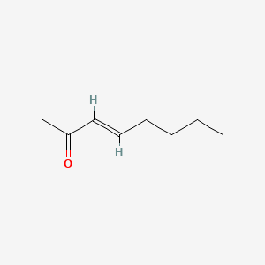 2D Lewis structure of 3-octen-2-one