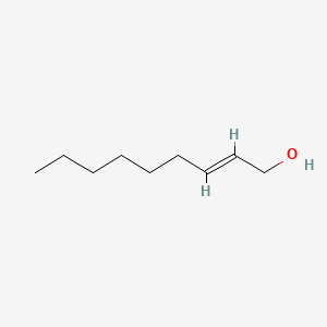 2D Lewis structure of trans-2-nonen-1-ol