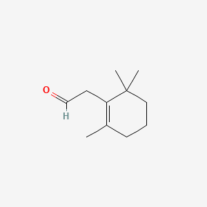 2D structure of 2,6,6-trimethyl-1-cyclohexene-1-acetaldehyde