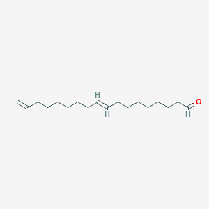 2D Lewis structure of 9,17-octadecadienal