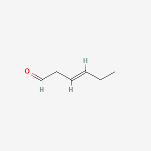 2D Lewis structure of 3-hexenal