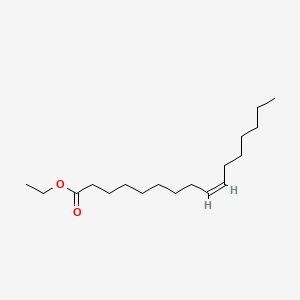 2D Lewis structure of ethyl palmitoleate