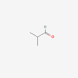 2D Lewis structure of isobutyraldehyde