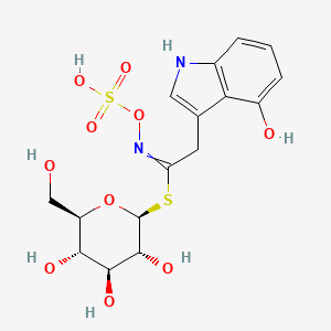 2D Lewis structure of 4-hydroxyglucobrassicin