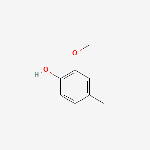 2D Lewis structure of 2-methoxy-4-methylphenol
