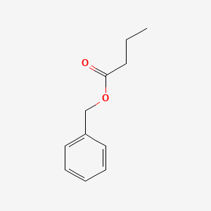 2D Lewis structure of benzyl butyrate
