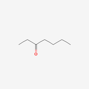 2D Lewis structure of 3-heptanone