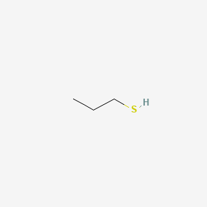 2D Lewis structure of 1-propanethiol