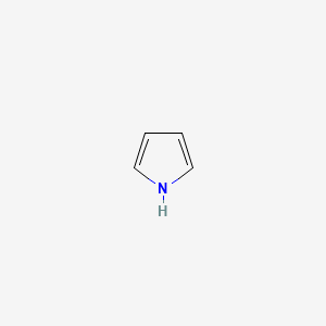 2D Lewis structure of pyrrole