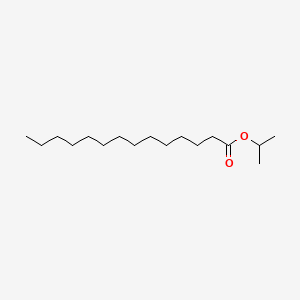 2D Lewis structure of isopropyl myristate