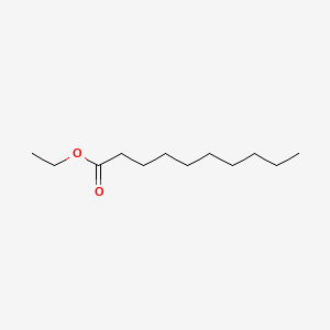 2D Lewis structure of ethyl decanoate
