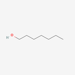 2D Lewis structure of 1-heptanol