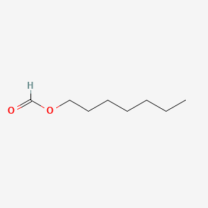 2D Lewis structure of heptyl formate