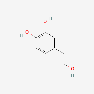 2D Lewis structure of hydroxytyrosol