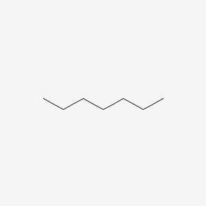 2D Lewis structure of heptane