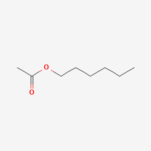 2D Lewis structure of hexyl acetate
