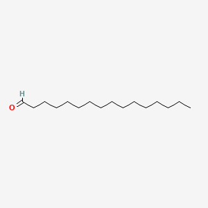 2D Lewis structure of hexadecanal